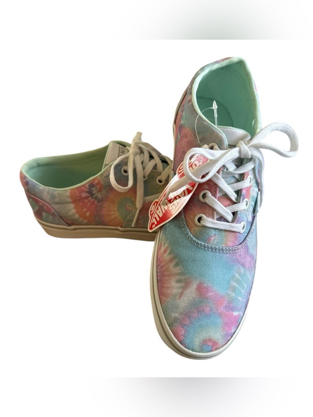 Vans Pastel Tie Dye Canvas Sneakers Women’s Size 9 Festival Low Top Shoes
